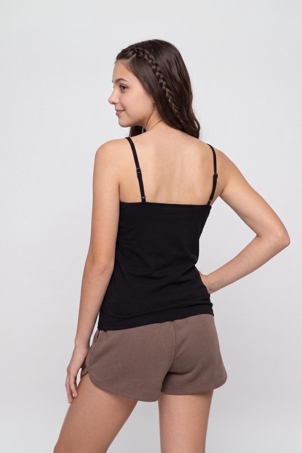 Black Slim Fit Camisole For Women - Image 5