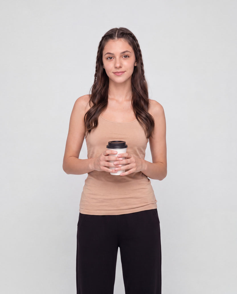 Nude Slim Fit Camisole For Women - Image 1