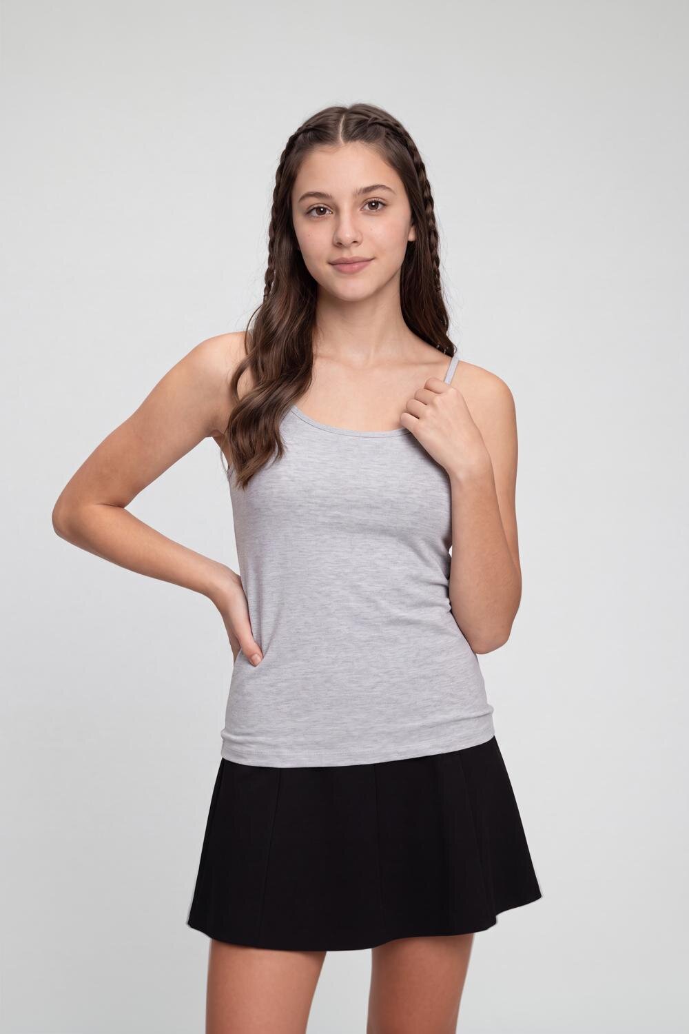 Light Grey Slim Fit Camisole For Women - Image 2