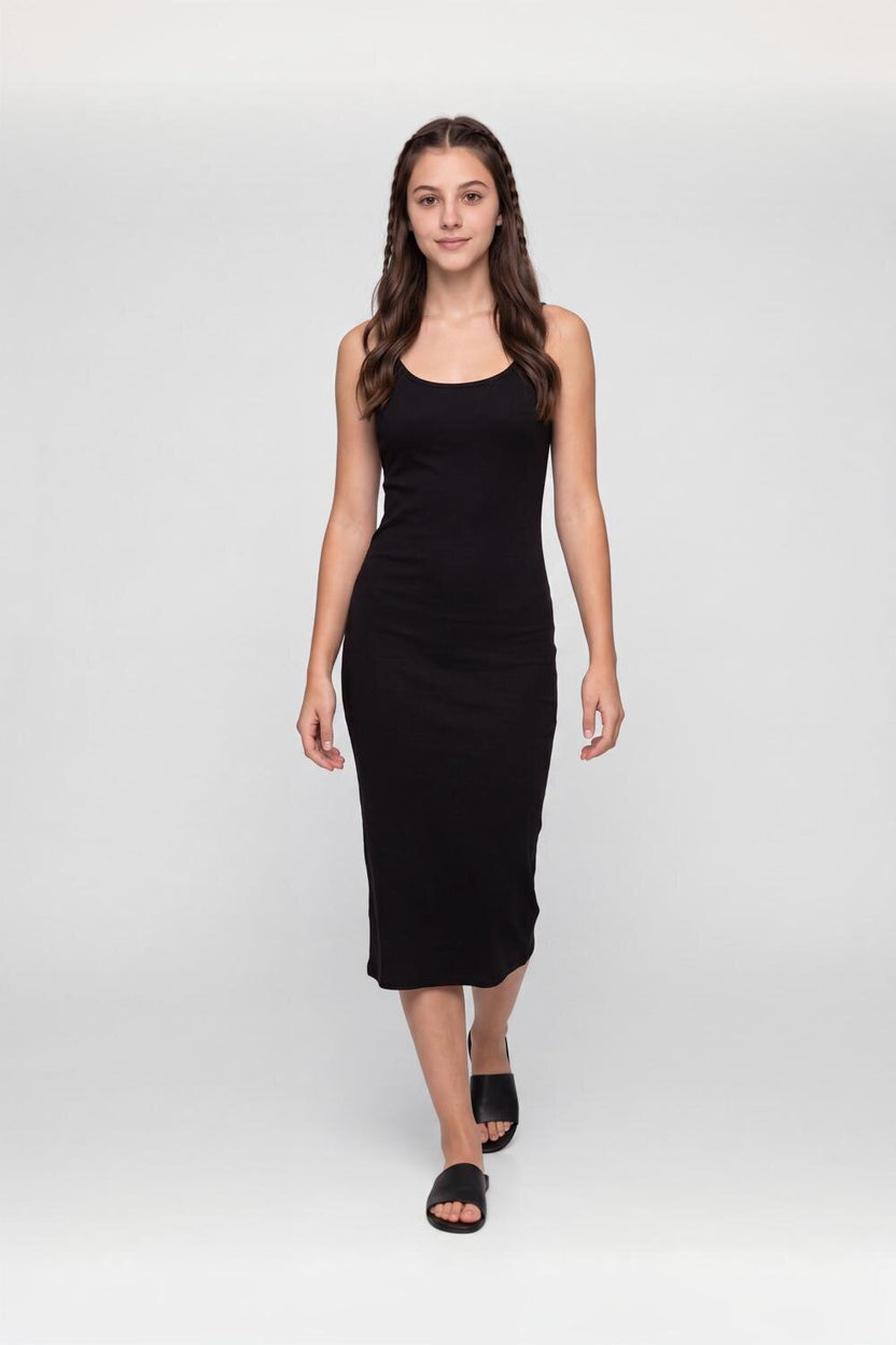 Black Slim Fit Long Camisole For Women - Image 2