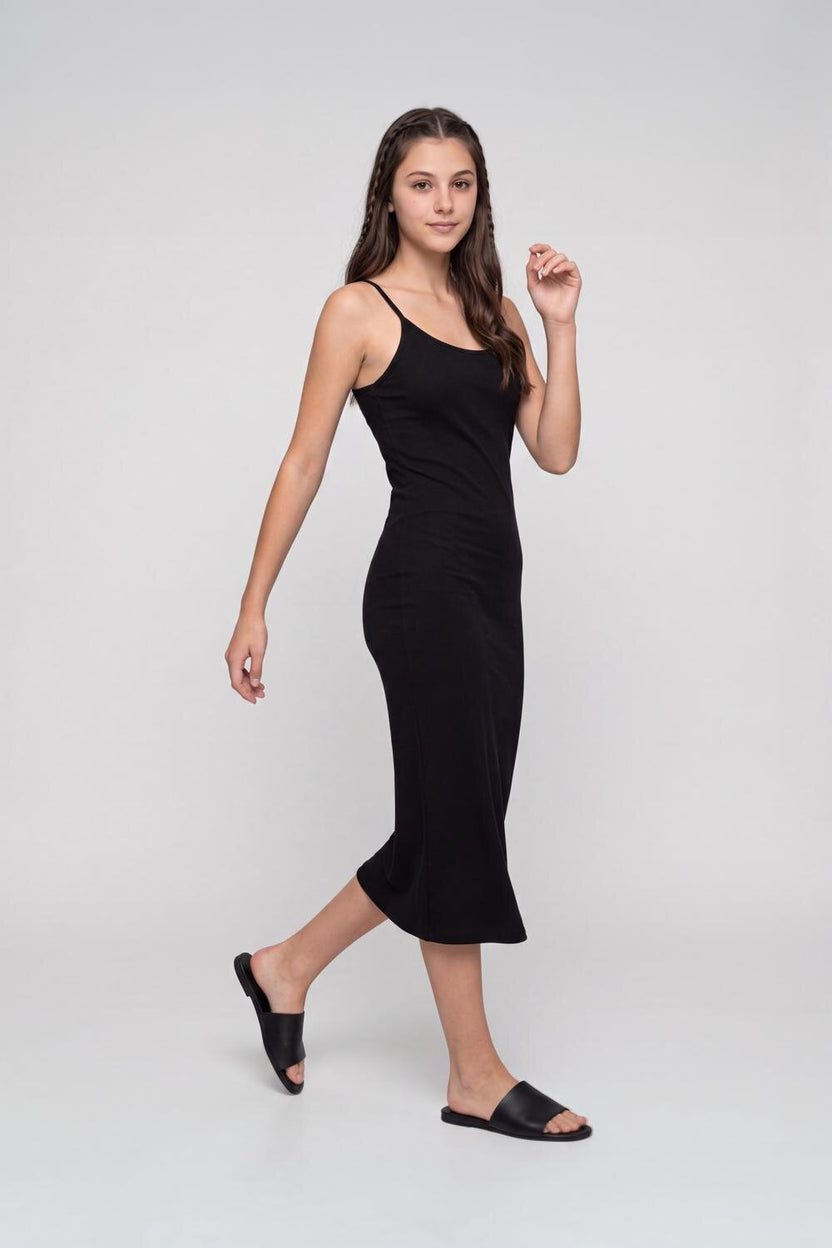 Black Slim Fit Long Camisole For Women - Image 4