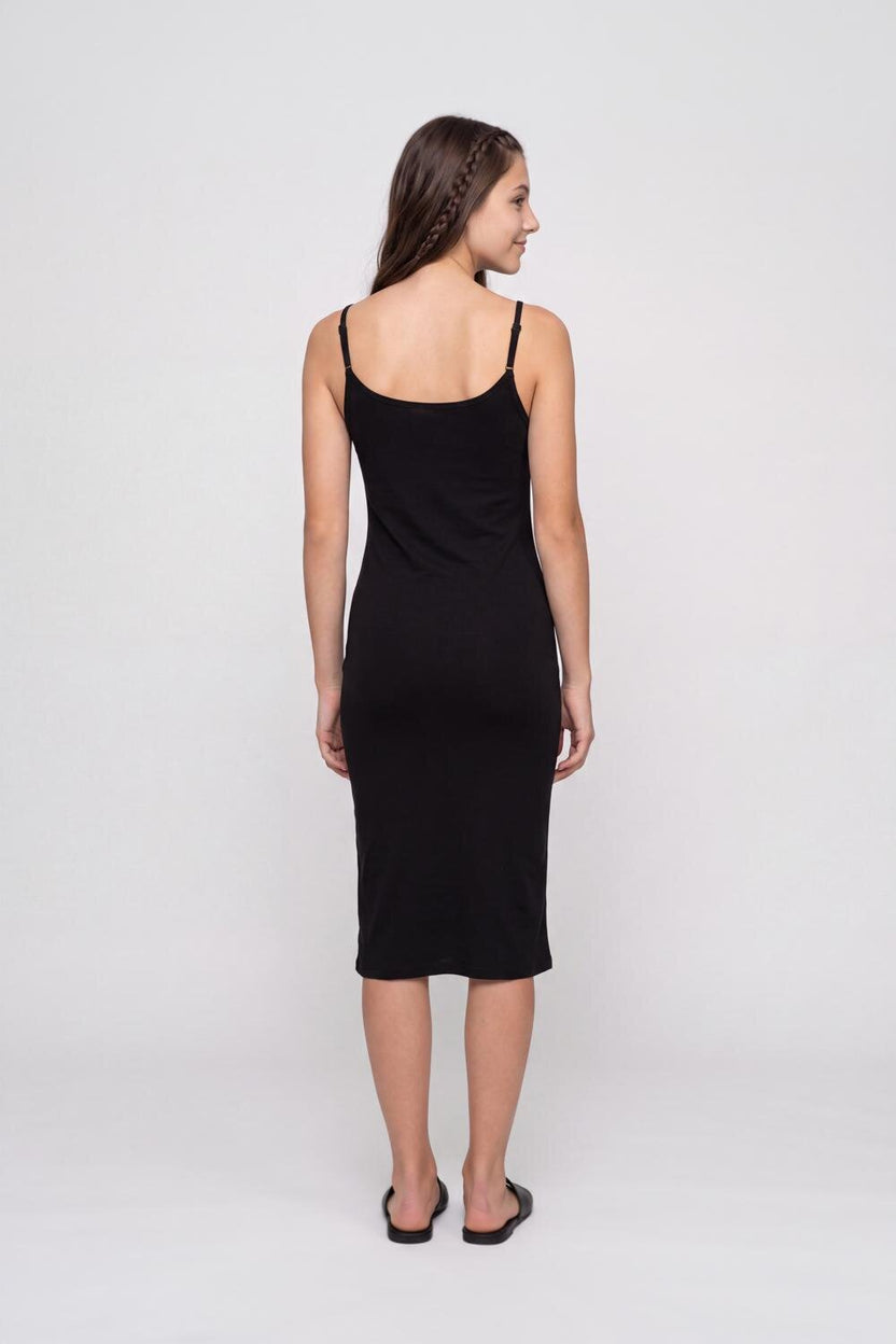 Black Slim Fit Long Camisole For Women - Image 5