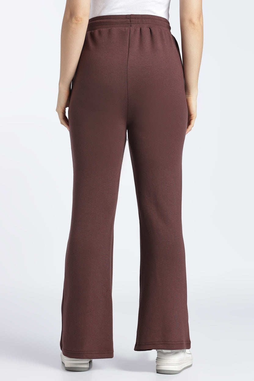 Brown Mid Rise Regular Fit Sweatpant For Women - Image 5