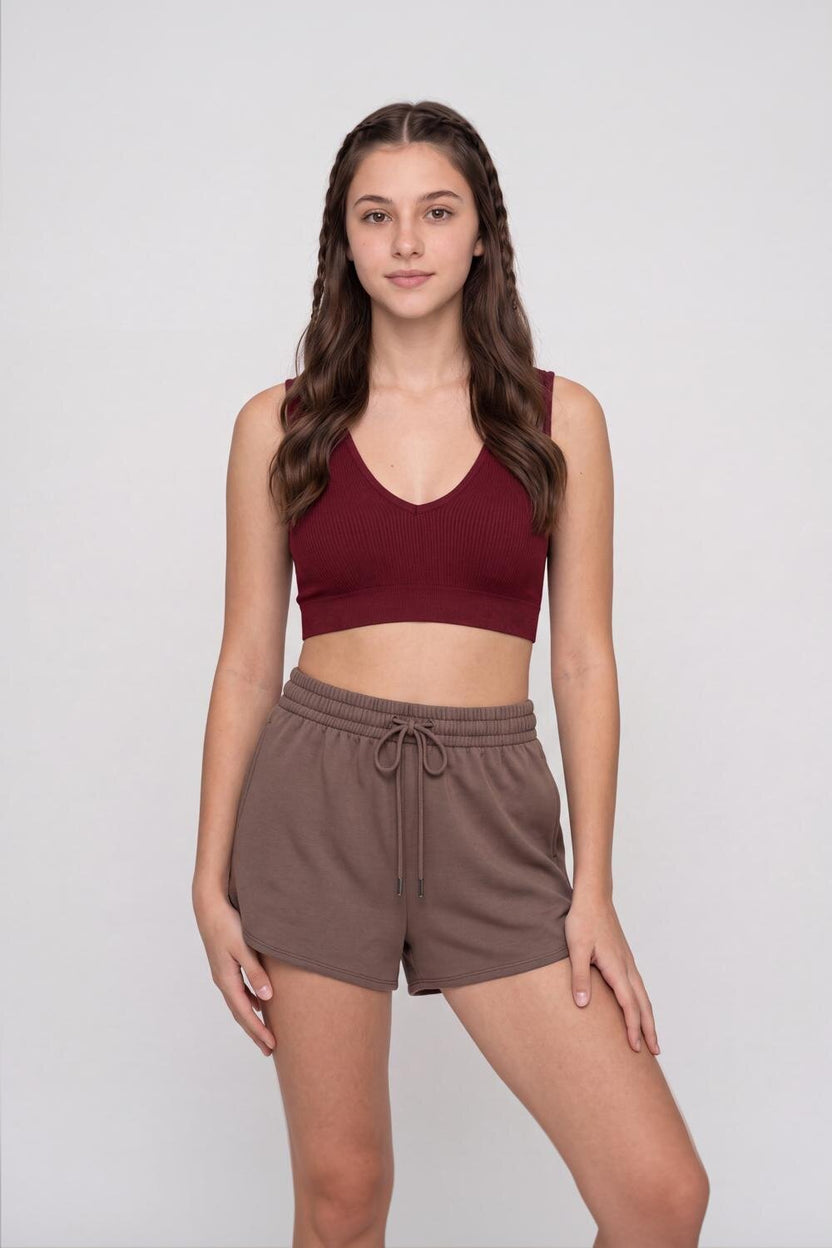 Maroon Nylon Regular Fit Sport Bra For Women - Image 2