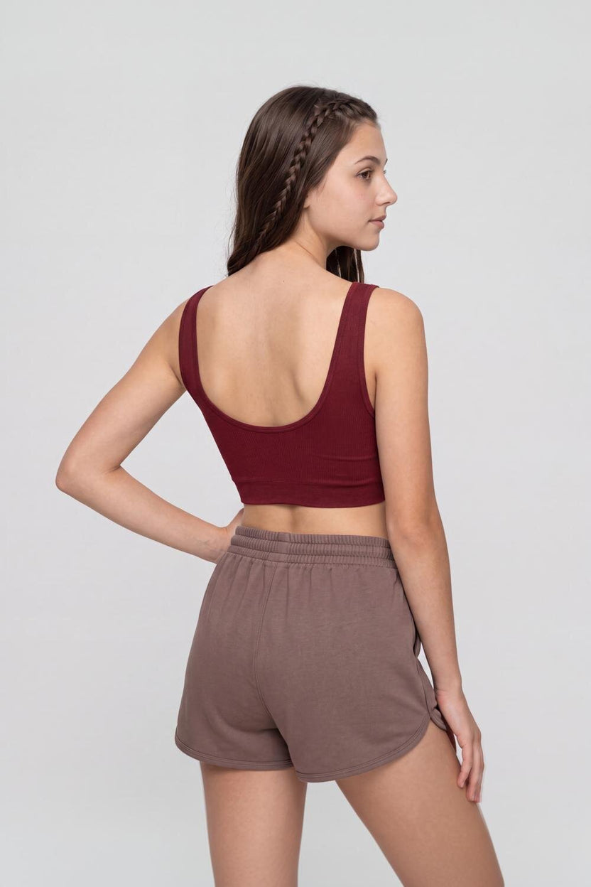 Maroon Nylon Regular Fit Sport Bra For Women - Image 5