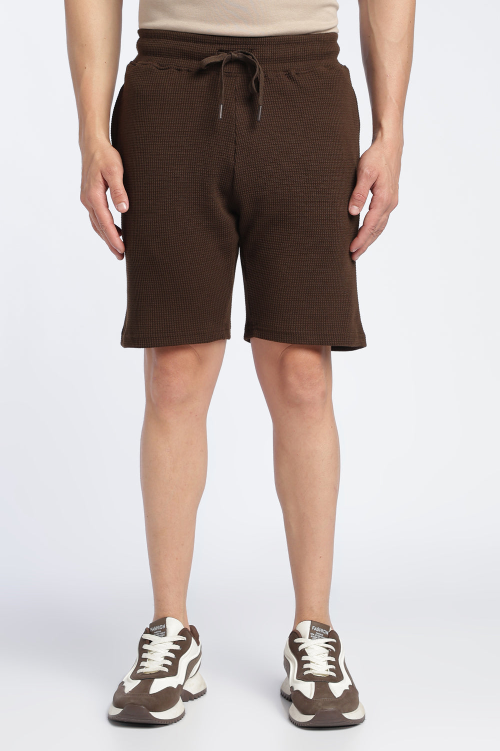 Brown Regular Fit Shorts With 2 Pocket For Men - Image 2