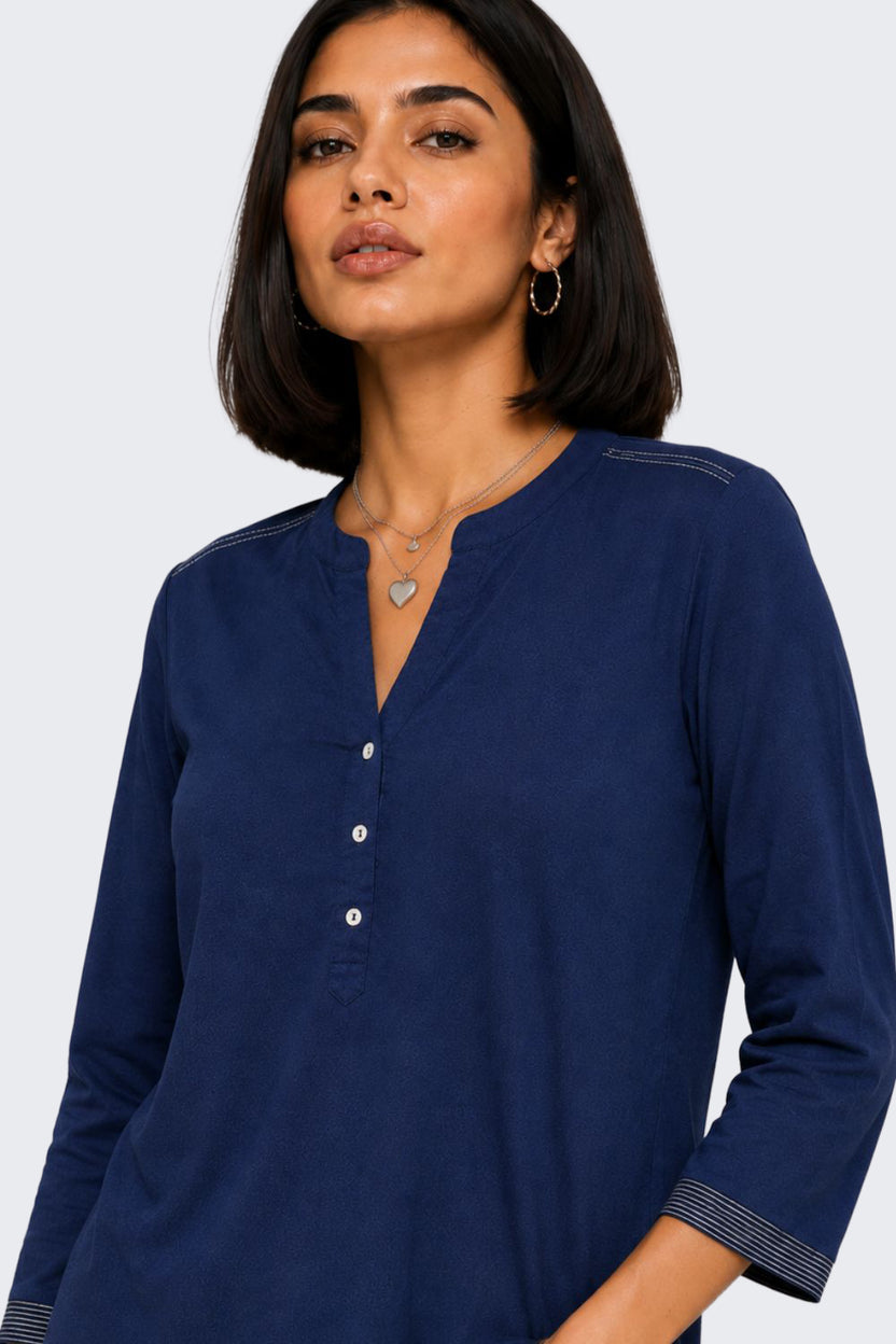 Womens Regular Fit Navy Essential Tunic - Image 3