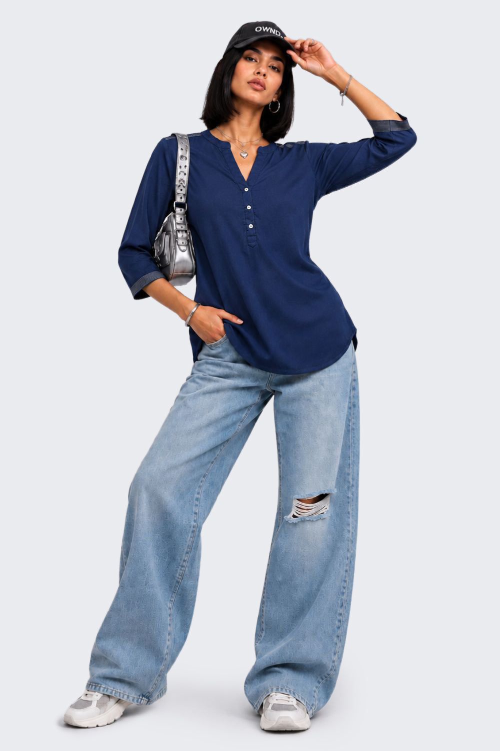 Womens Regular Fit Navy Essential Tunic - Image 6