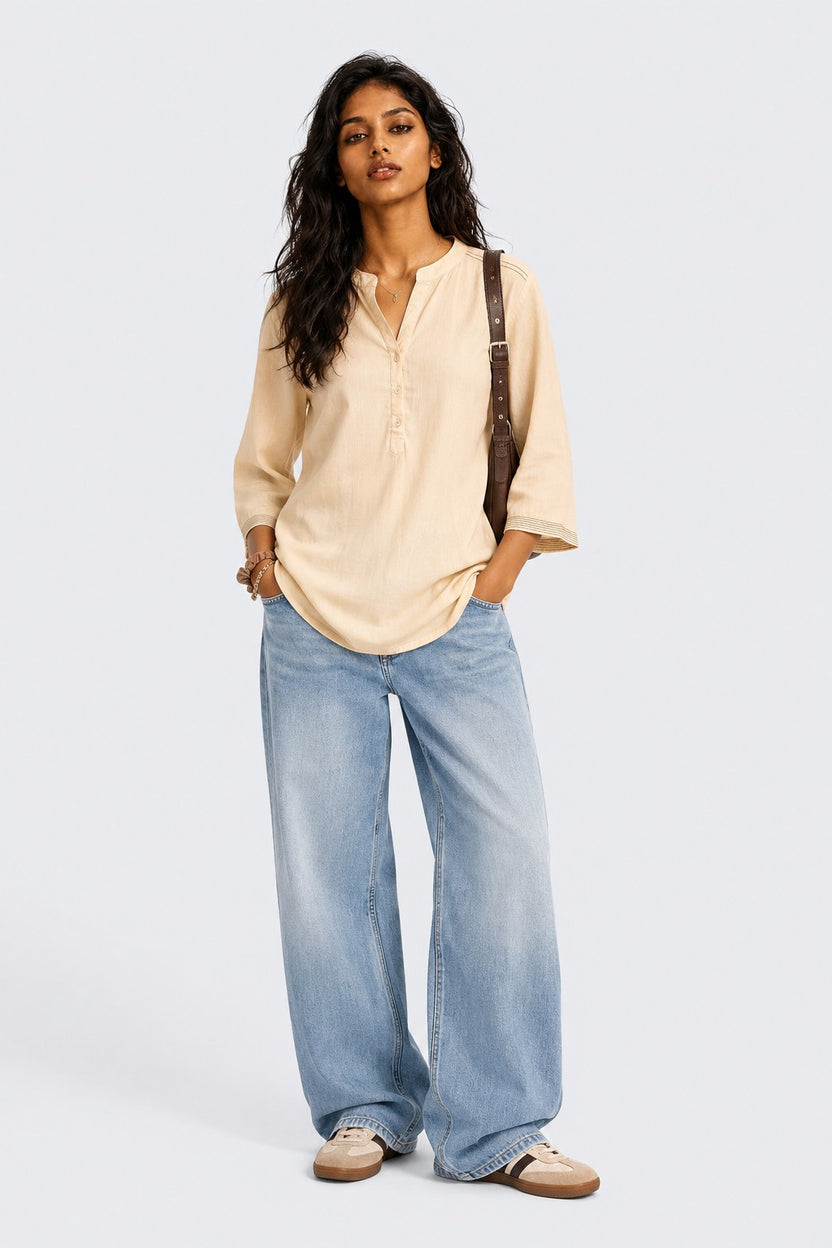 Womens Regular Fit Beige Essential Tunic - Image 6