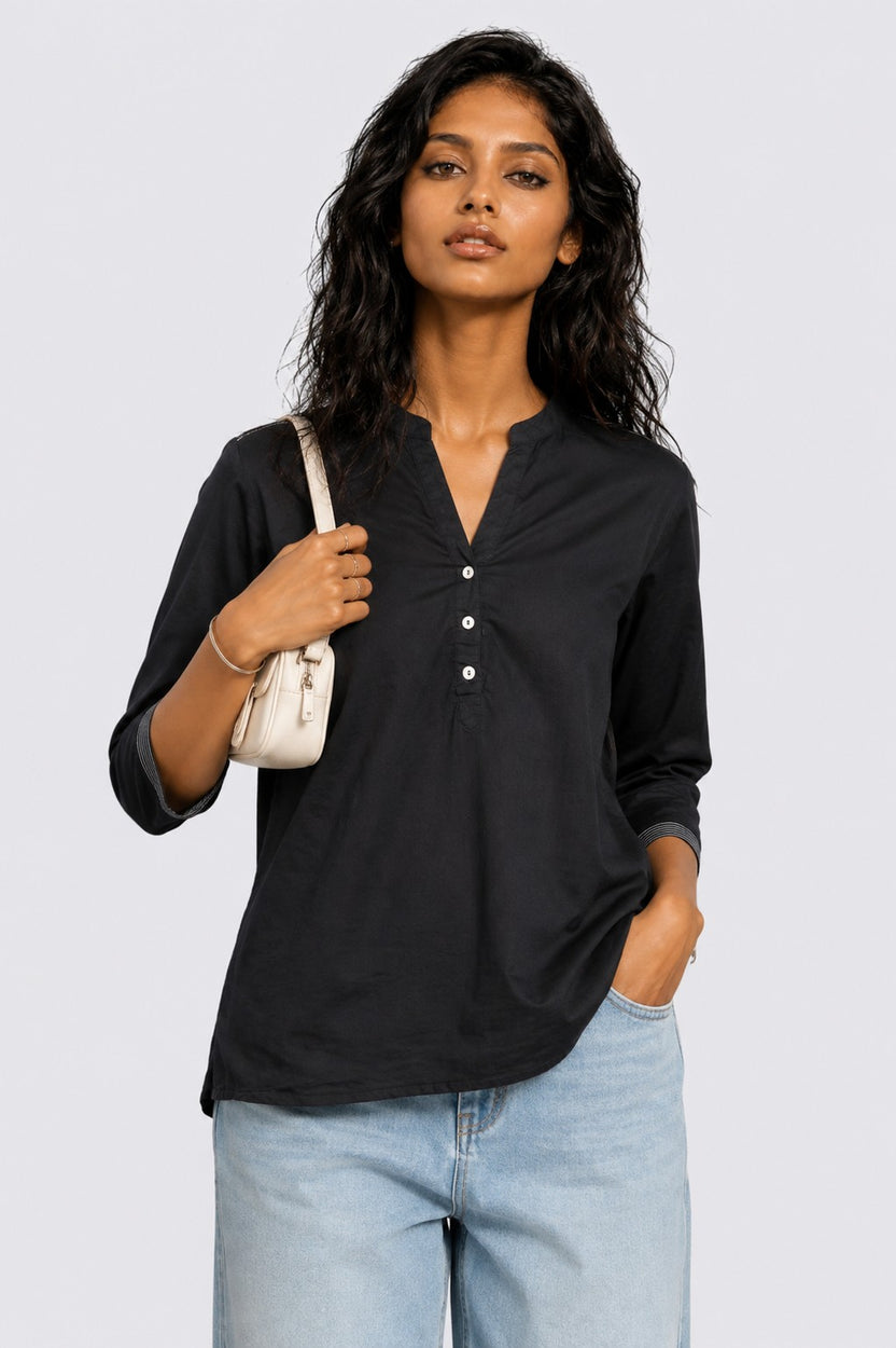 Womens Regular Fit Black Essential Tunic - Image 1