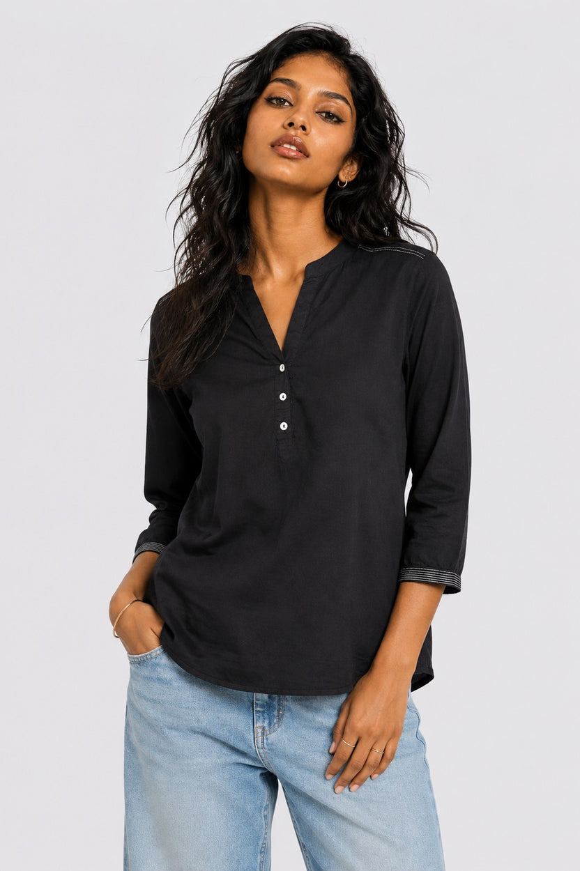 Womens Regular Fit Black Essential Tunic - Image 2