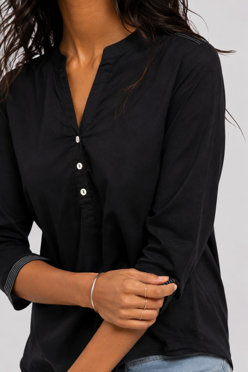 Womens Regular Fit Black Essential Tunic - Image 3