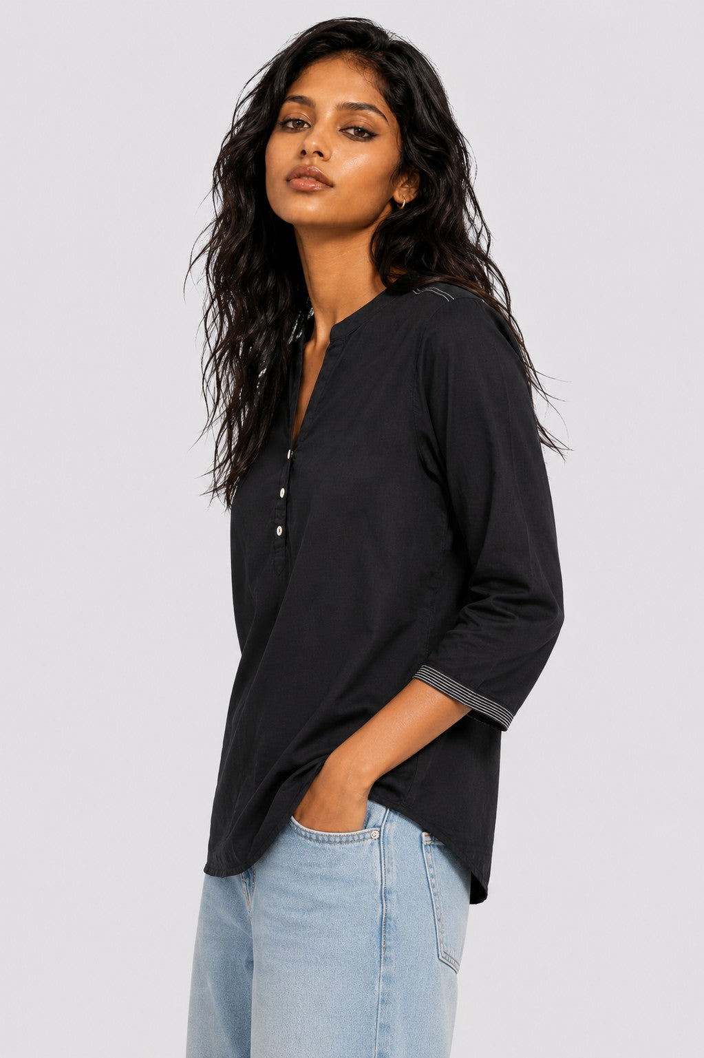 Womens Regular Fit Black Essential Tunic - Image 4