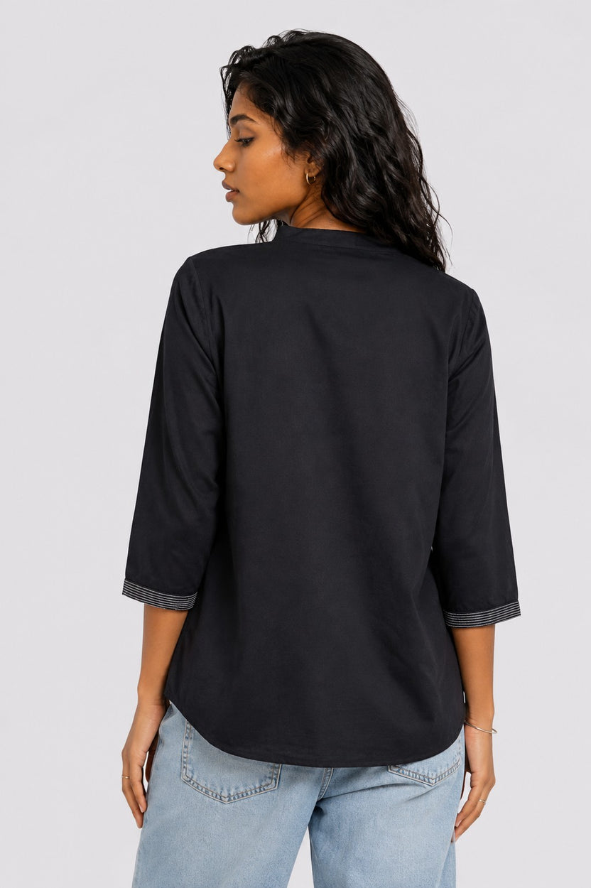 Womens Regular Fit Black Essential Tunic - Image 5