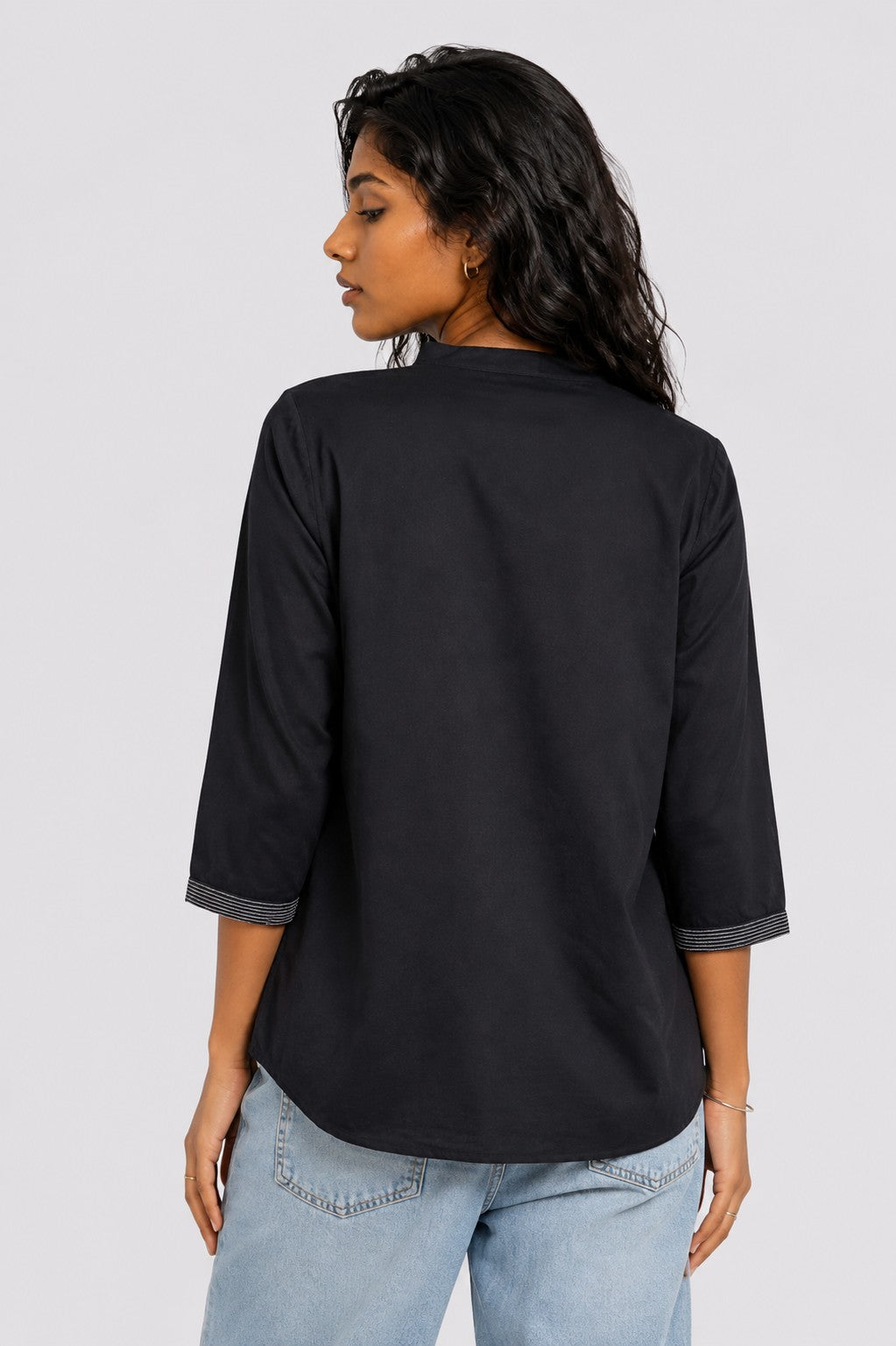 Womens Regular Fit Black Essential Tunic - Image 5