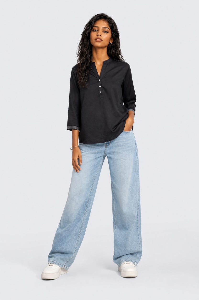 Womens Regular Fit Black Essential Tunic - Image 6