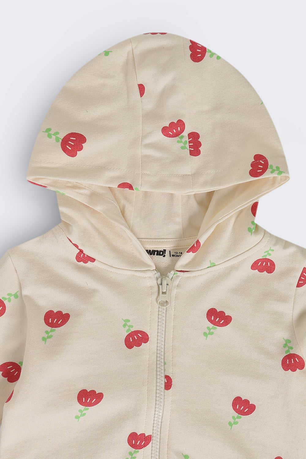 Infant Girls Regular Fit Beige Floral Co-ord Set - Image 6