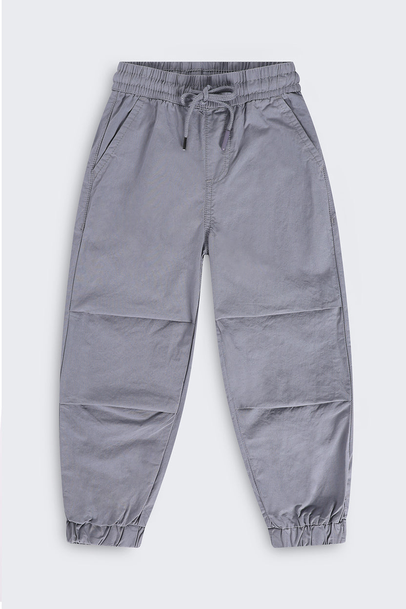Boys Jogger Fit Grey Solid Jogger - Image 2
