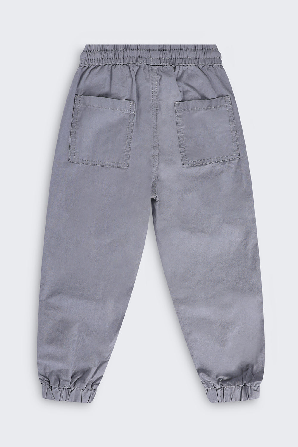 Boys Jogger Fit Grey Solid Jogger - Image 4