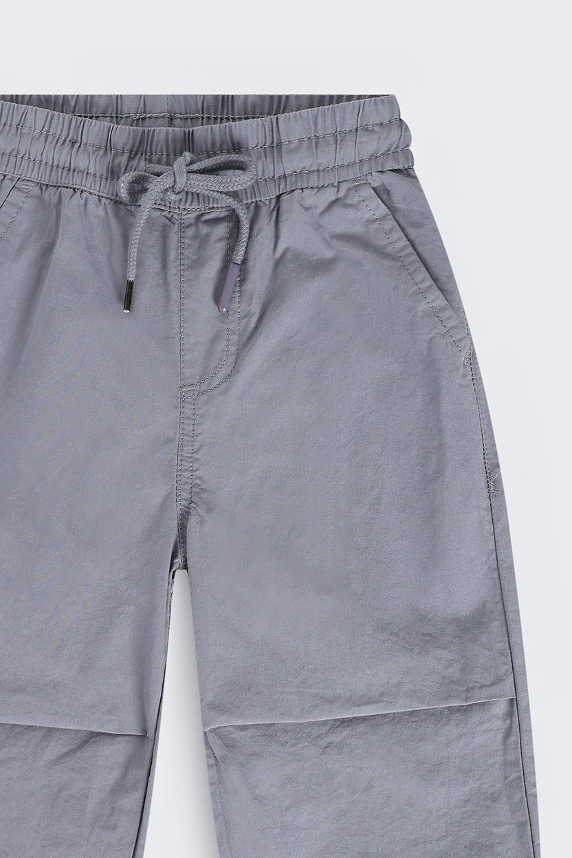 Boys Jogger Fit Grey Solid Jogger - Image 5