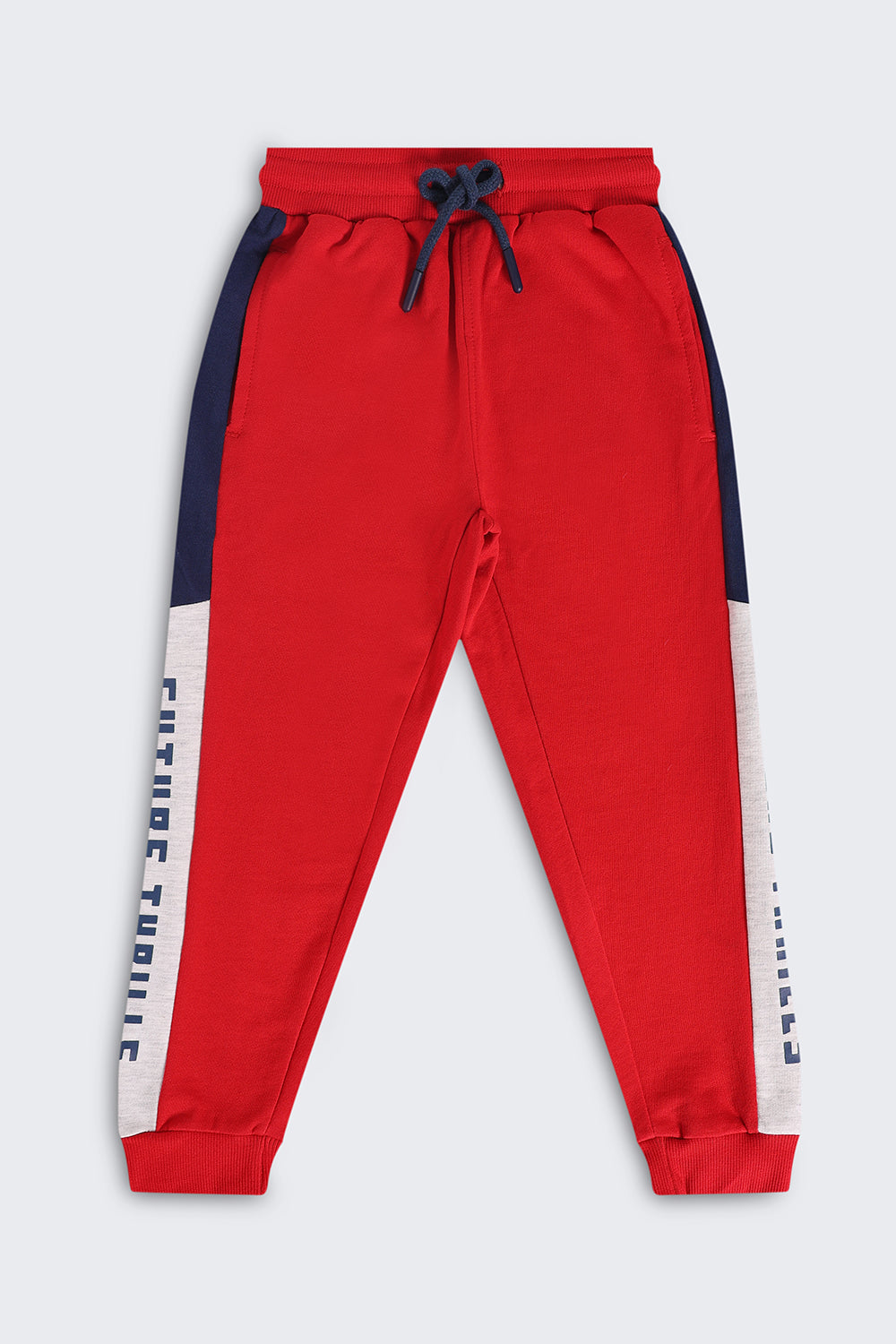 Boys Red Colourblocked Jogger - Image 2