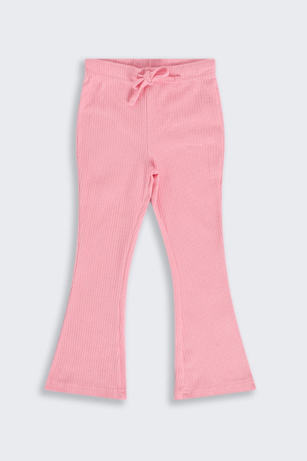 Girls Flared Pink Textured Pant - Image 2