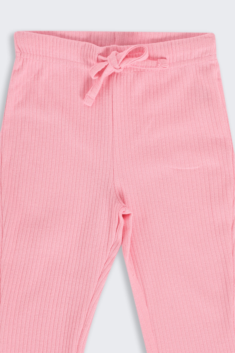 Girls Flared Pink Textured Pant - Image 5