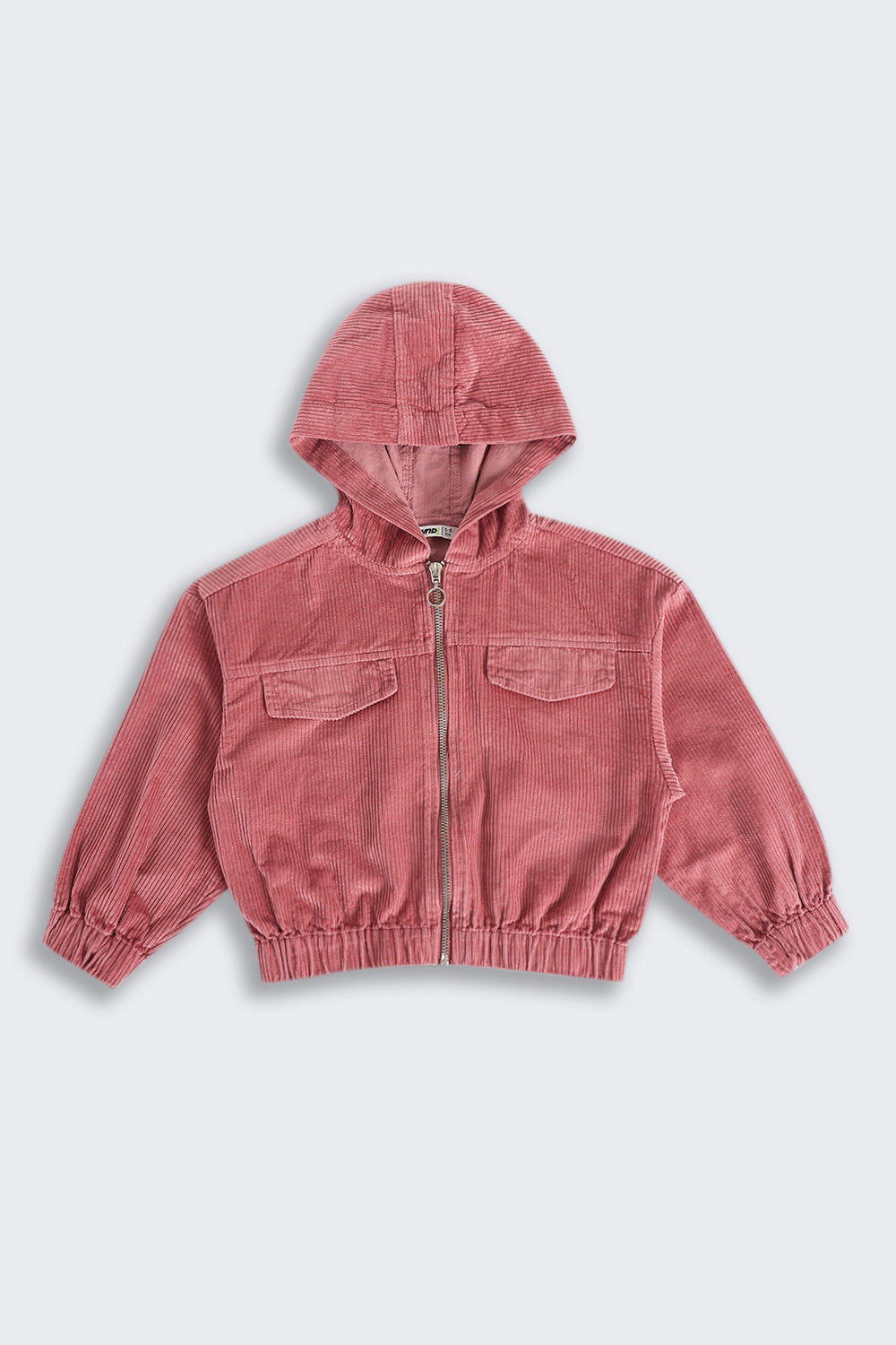 Girls Boxy Fit Pink Textured Jacket - Image 2