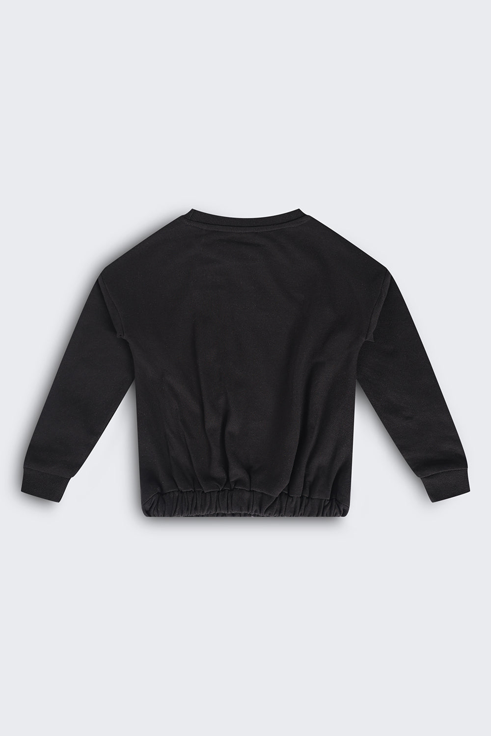 Girls Regular Fit Black Graphic Sweatshirt - Image 4