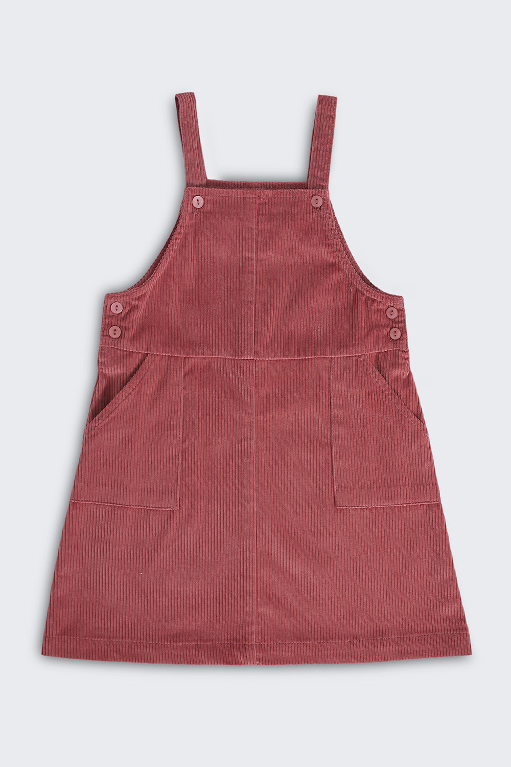 Girls Regular Fit Pink Textured Dungaree and T-Shirt - Image 5