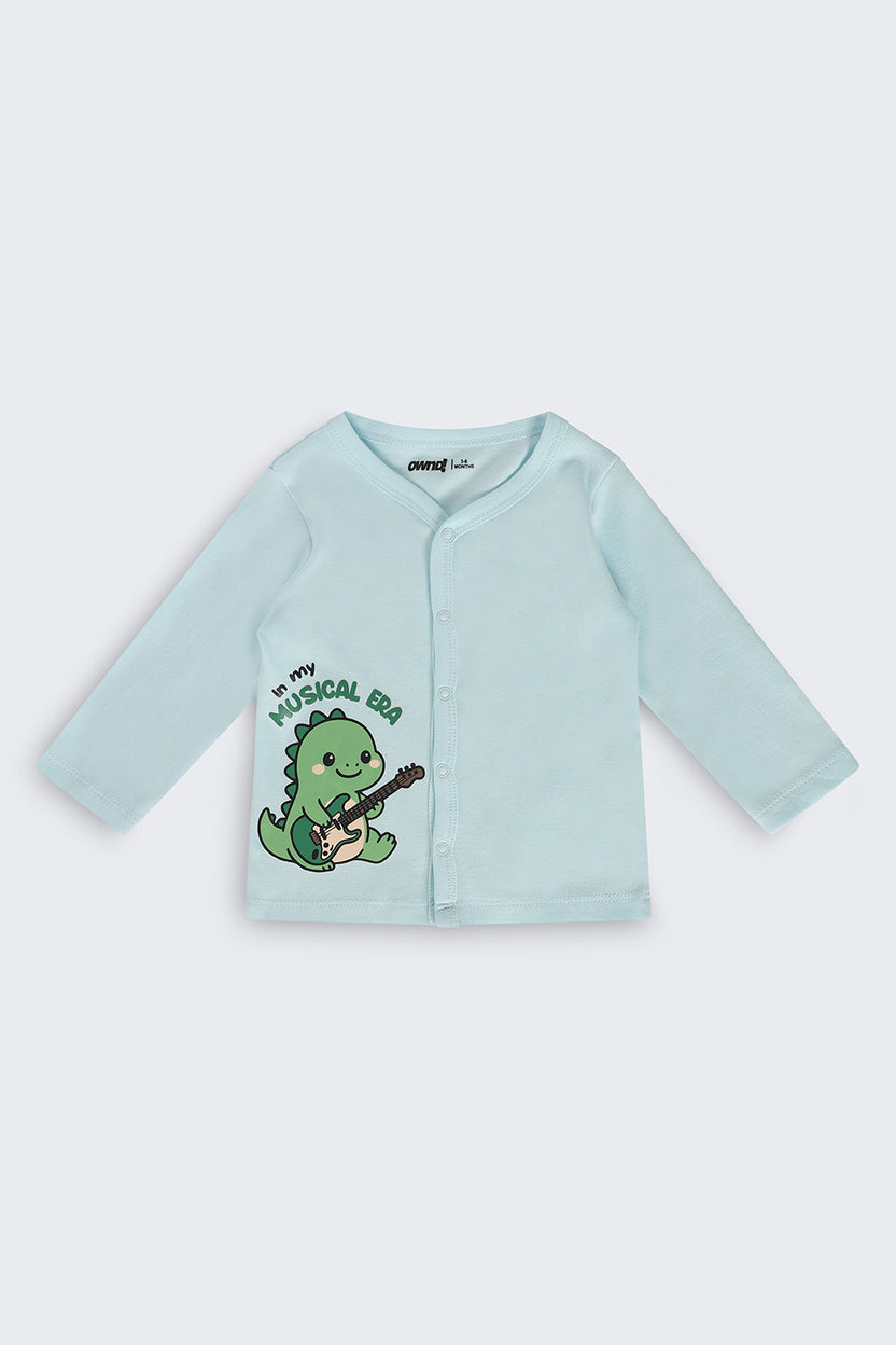 Infant Boys Regular Fit Light Blue Graphic Co-ord Set - Image 2