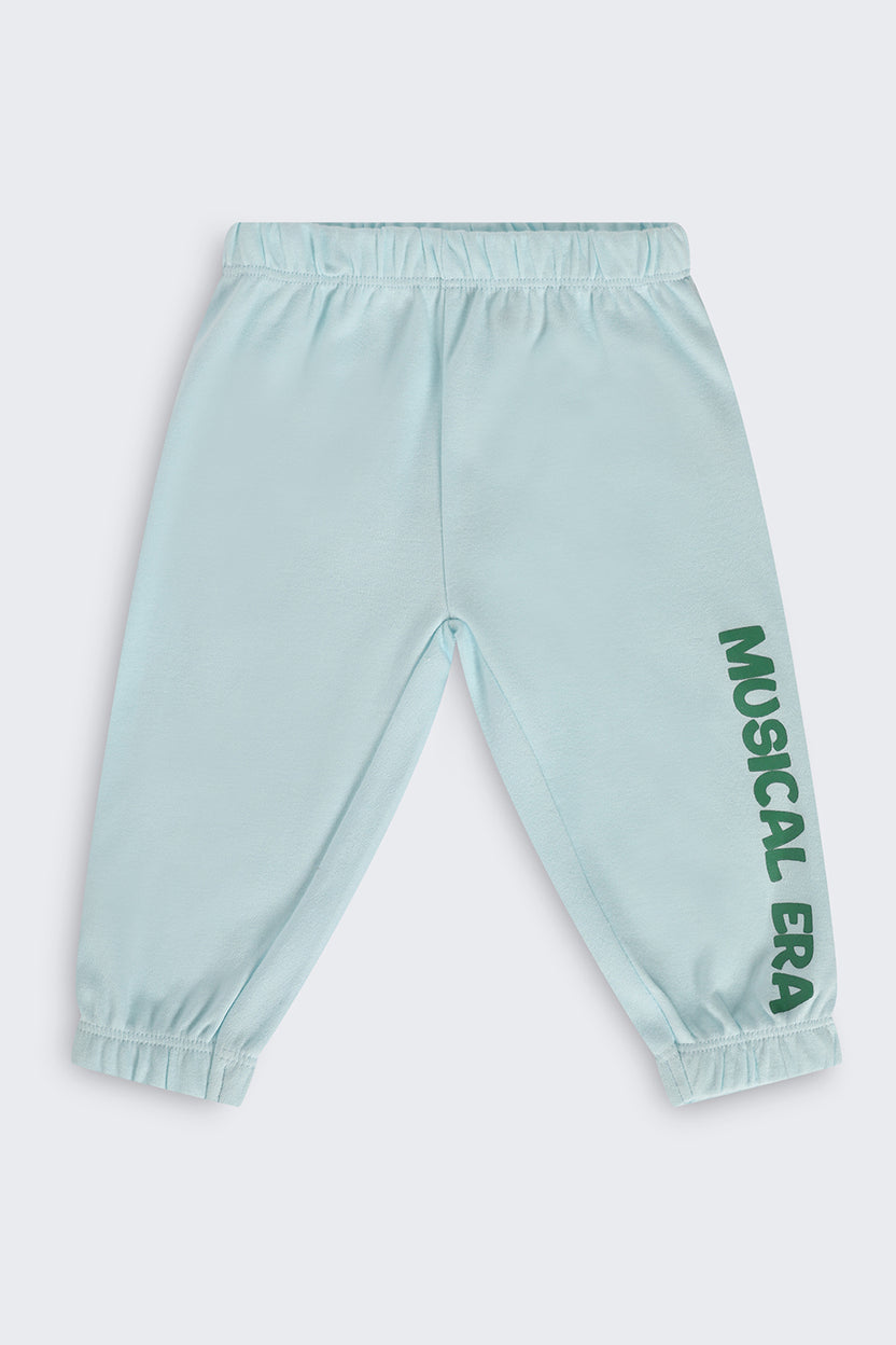 Infant Boys Regular Fit Light Blue Graphic Co-ord Set - Image 4