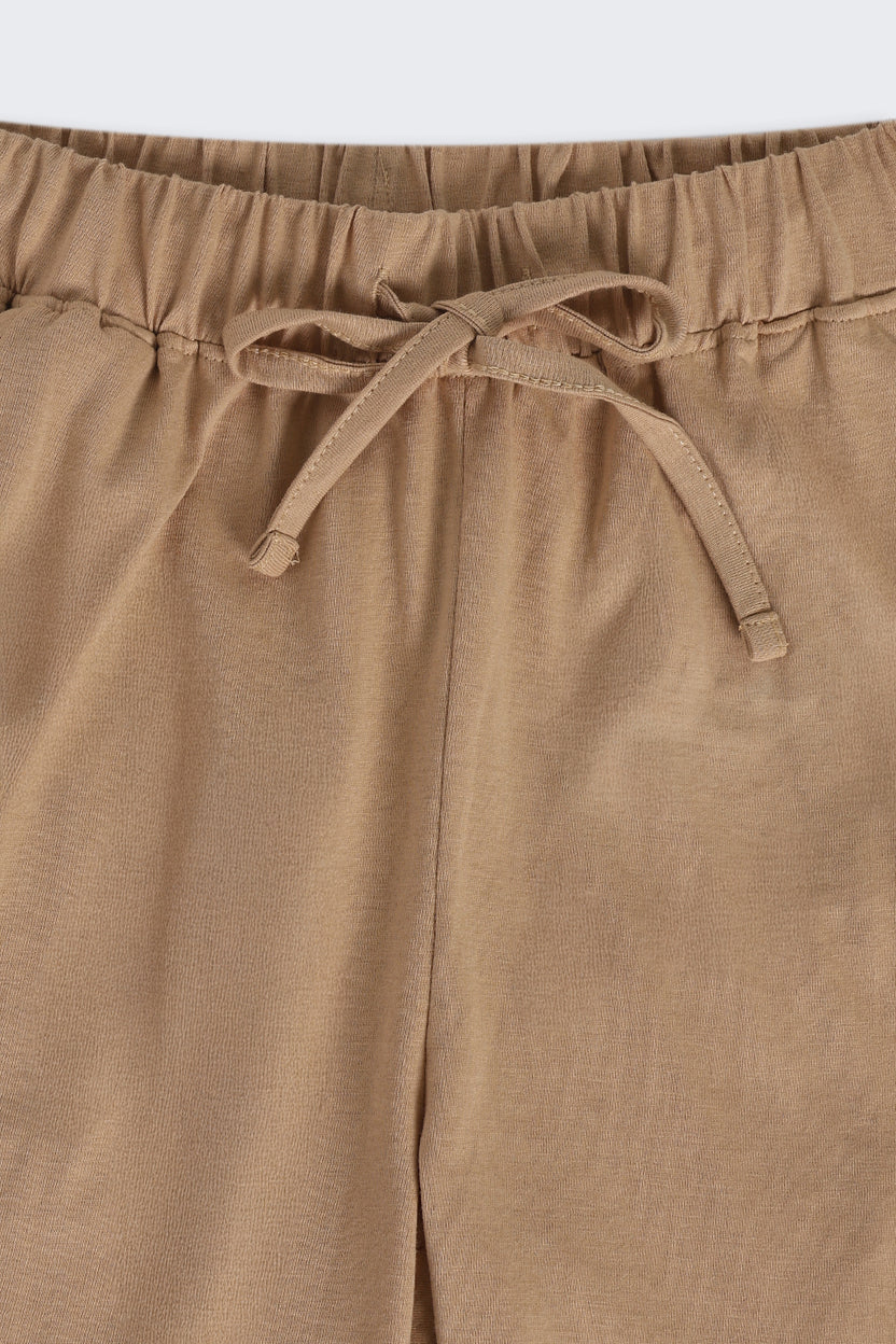 Tweens Boys Regular Fit Beige Placement Design Shorts - Image 4