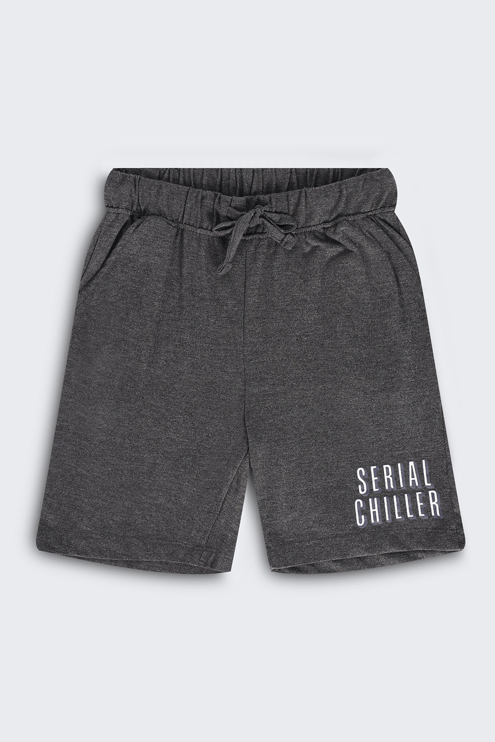 Tweens Boys Regular Fit Grey Placement Design Shorts - Image 2