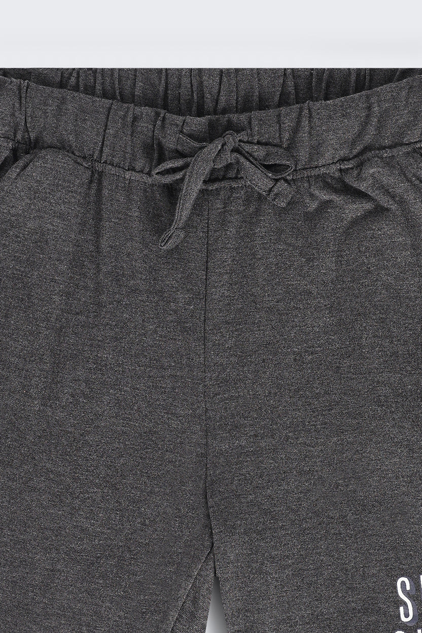 Tweens Boys Regular Fit Grey Placement Design Shorts - Image 5
