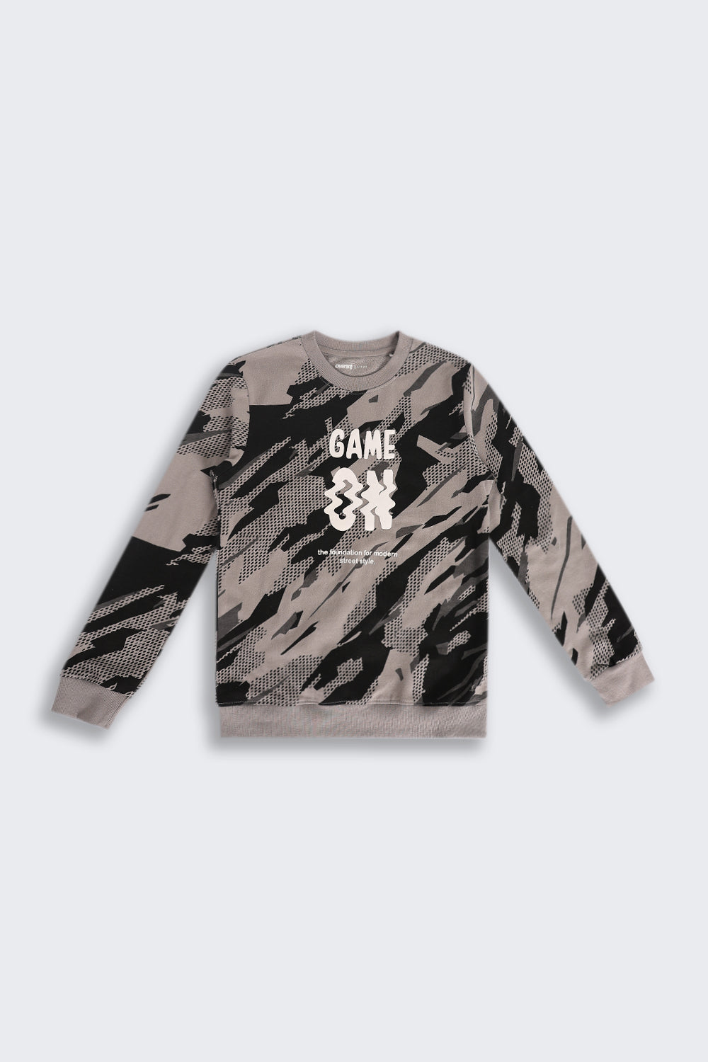 Tweens Boys Regular Fit Grey Tie-Dye Sweatshirt - Image 2