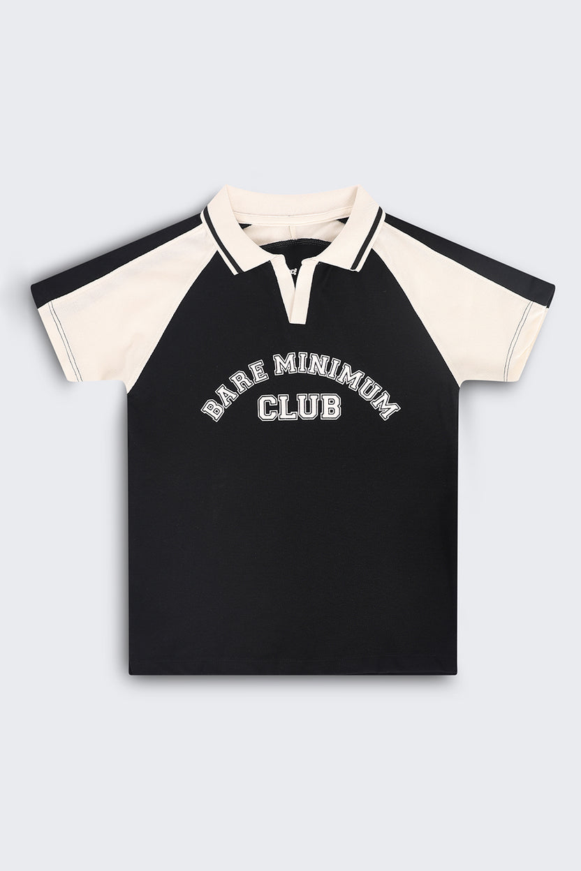 Tweens Boys Regular Fit Black Placement Design T-Shirt - Image 2