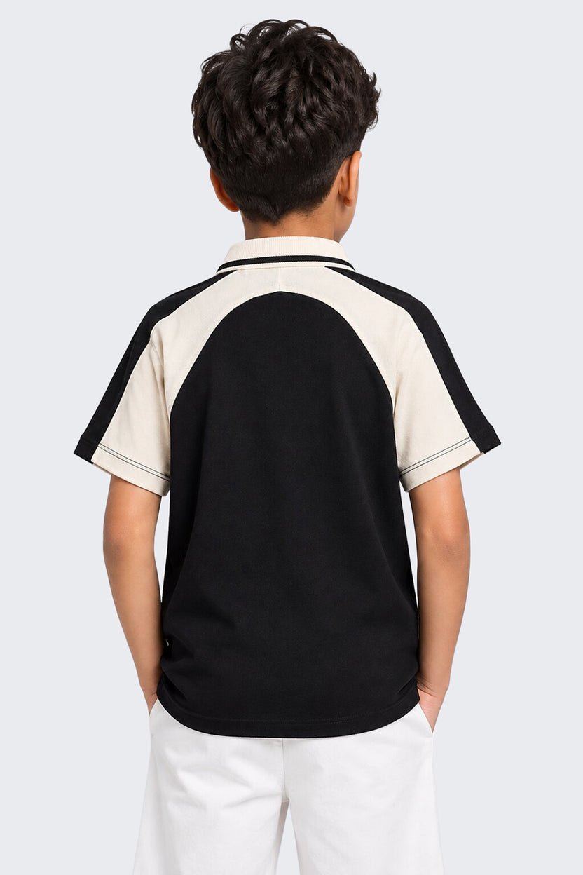 Tweens Boys Regular Fit Black Placement Design T-Shirt - Image 3