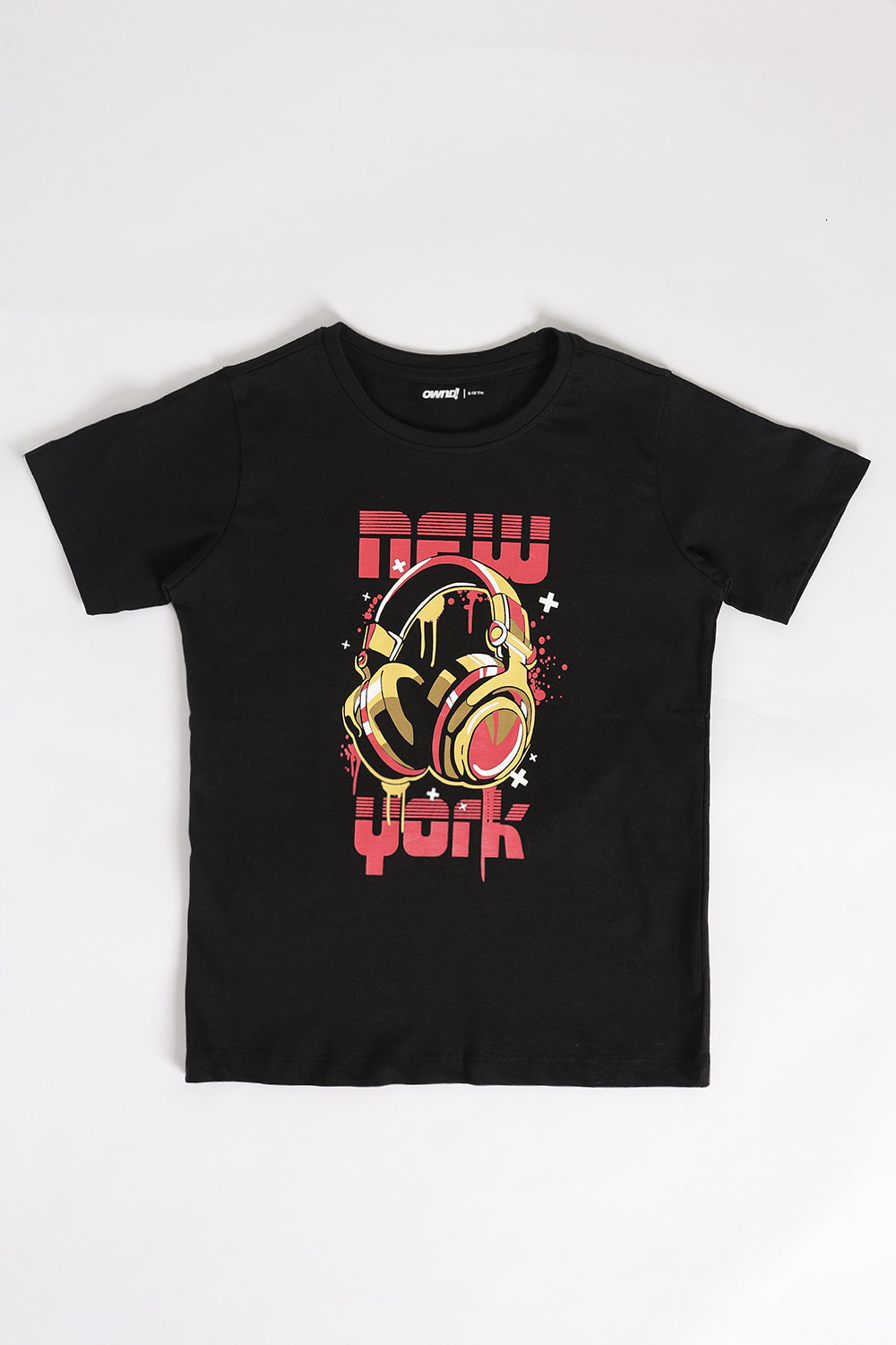 Tweens Boys Regular Fit Black T-Shirt - Image 2