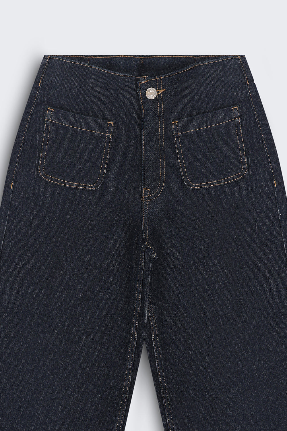 Tweens Girls Wide Leg Fit Navy Solid Jeans - Image 5