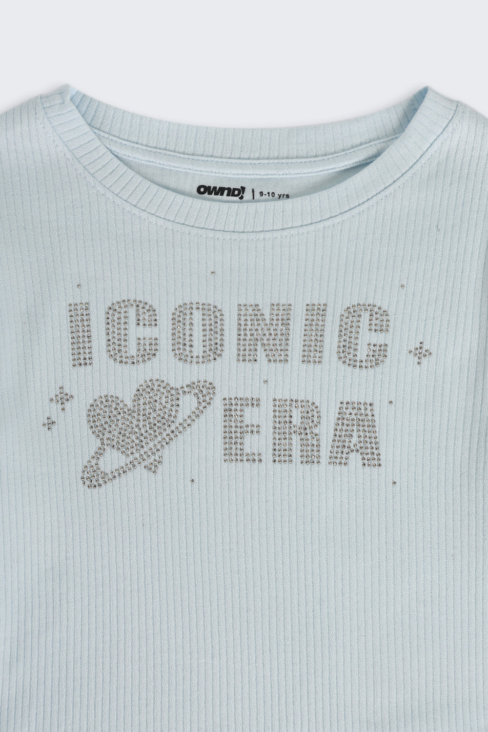 Tweens Girls Regular Fit Light Blue Placement Design T-Shirt - Image 4