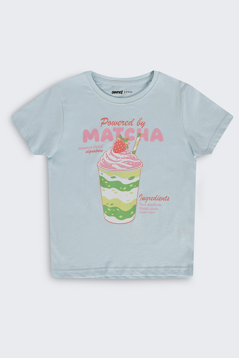 Tweens Girls Regular Fit Light Blue Graphic T-Shirt - Image 2