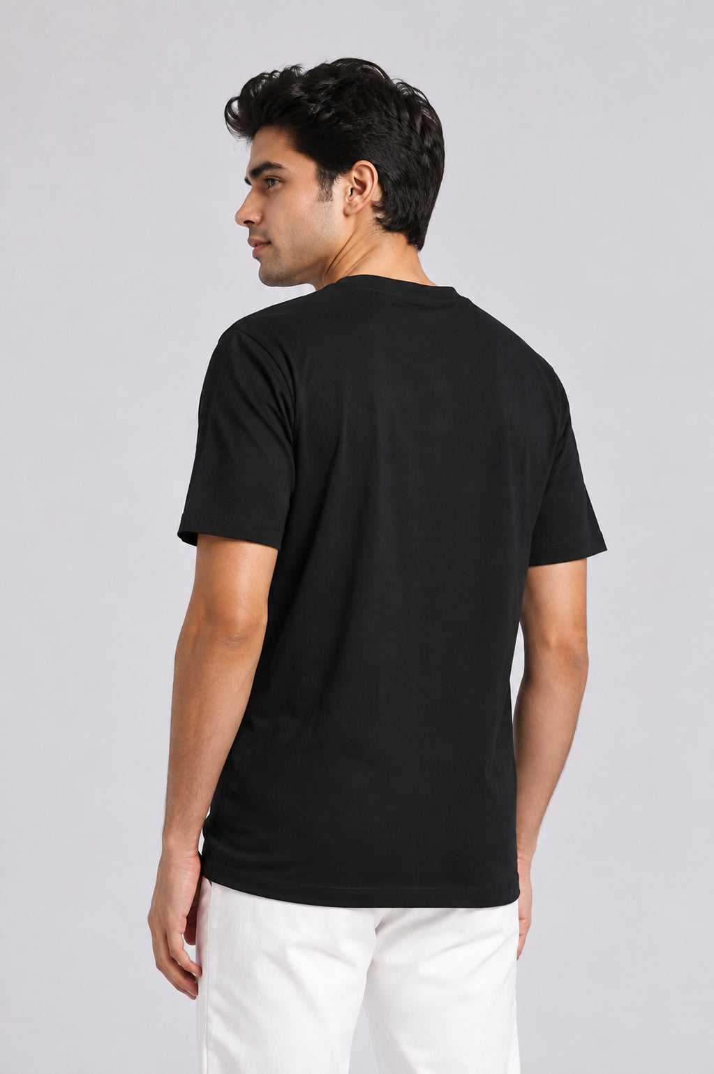 Mens Relaxed Fit Black Everyday T-Shirt - Image 5