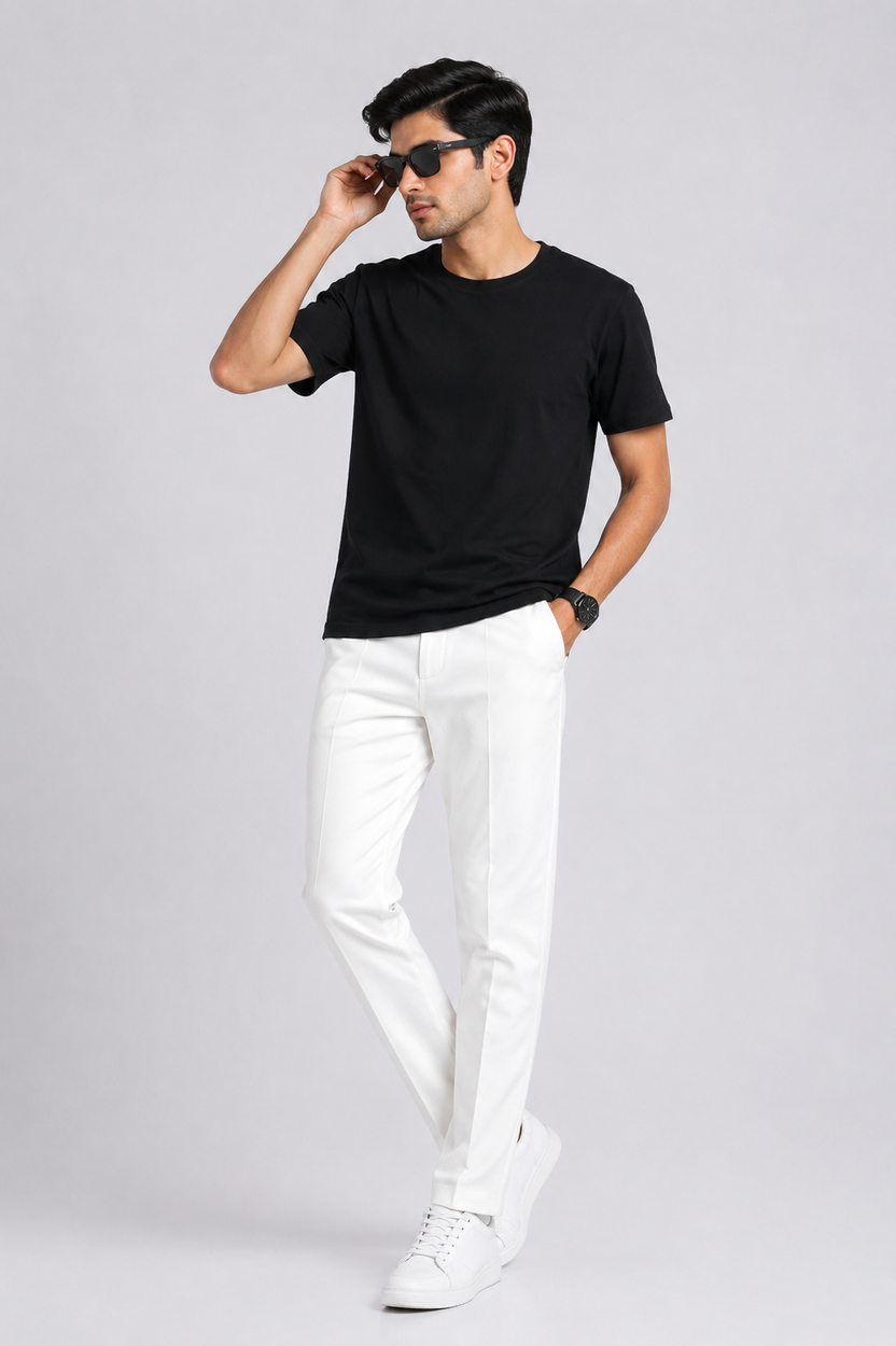 Mens Relaxed Fit Black Everyday T-Shirt - Image 6