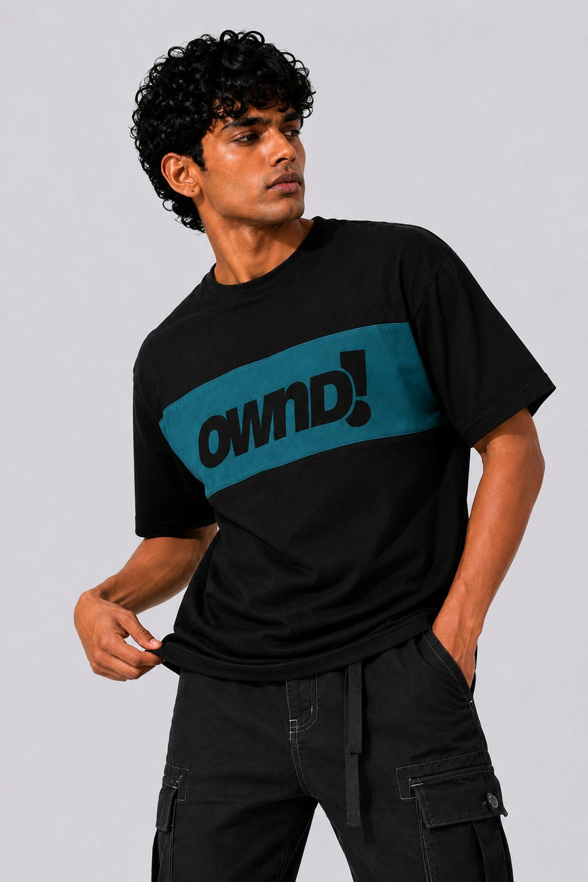Mens Regular Fit Black Logo T-Shirt - Image 2