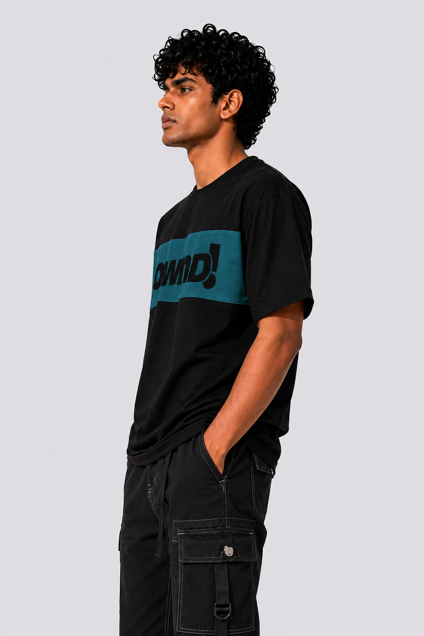 Mens Regular Fit Black Logo T-Shirt - Image 4