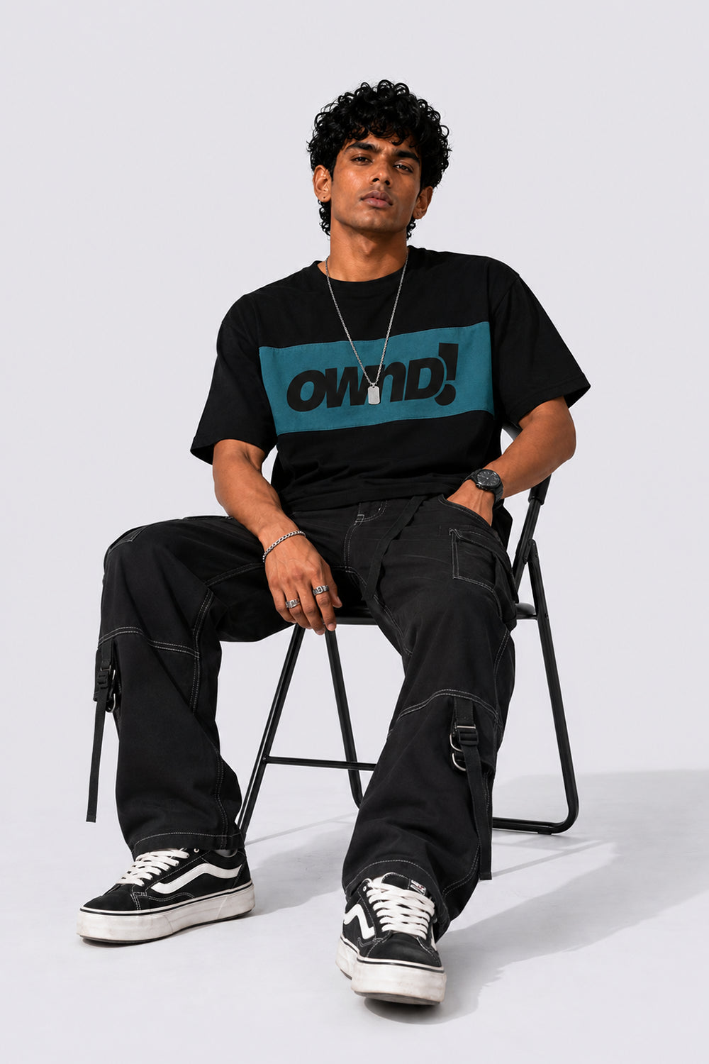 Mens Regular Fit Black Logo T-Shirt - Image 6