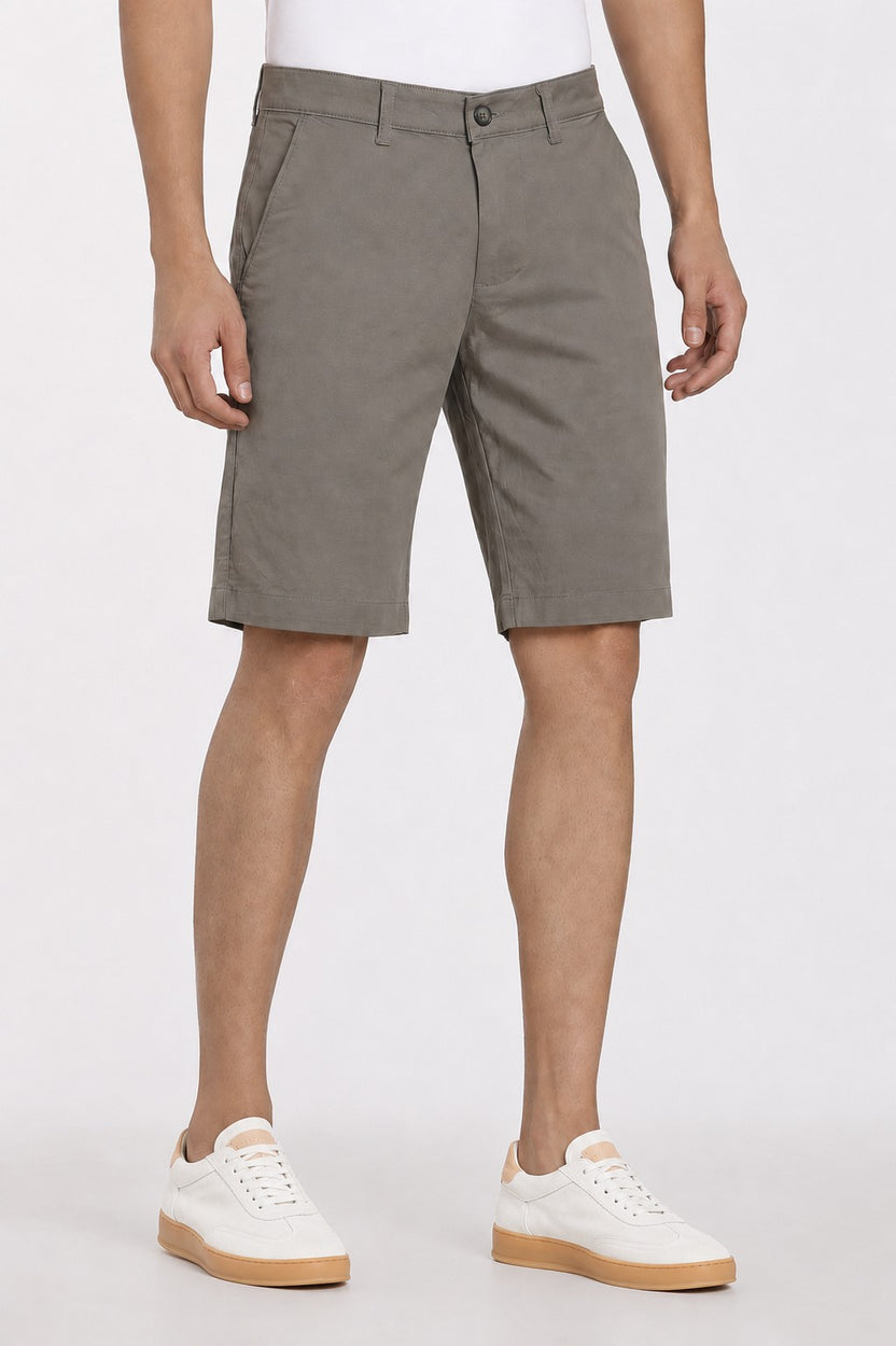 Mens Regular Fit Olive Solid Shorts - Image 4