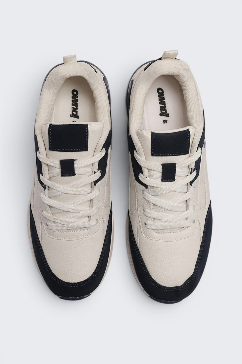 Mens Navy Color Block Sneaker - Image 4