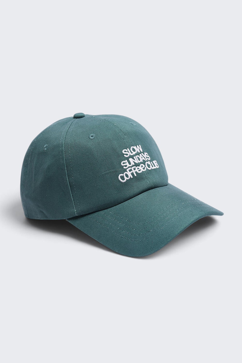 Green Embroidered Cotton Men Cap - Image 2